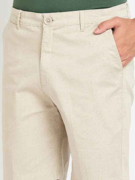 Beige Printed Short