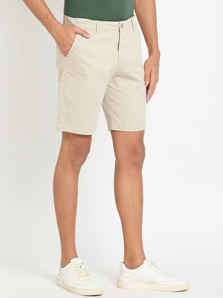 Beige Printed Short
