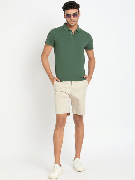 Beige Printed Short