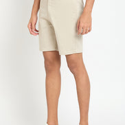 Beige Printed Short