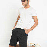 Black Printed Short