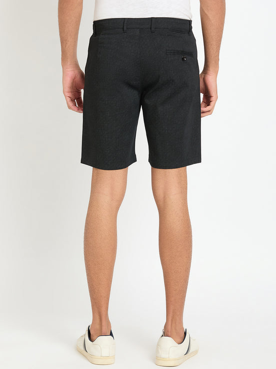 Black Printed Short