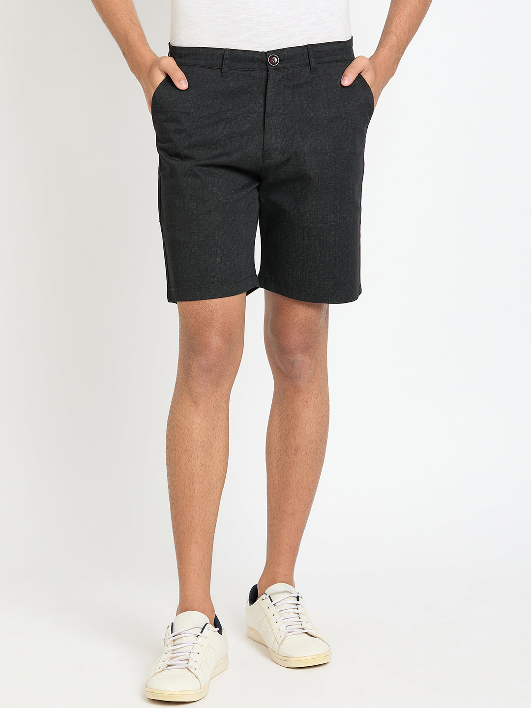 Black Printed Short