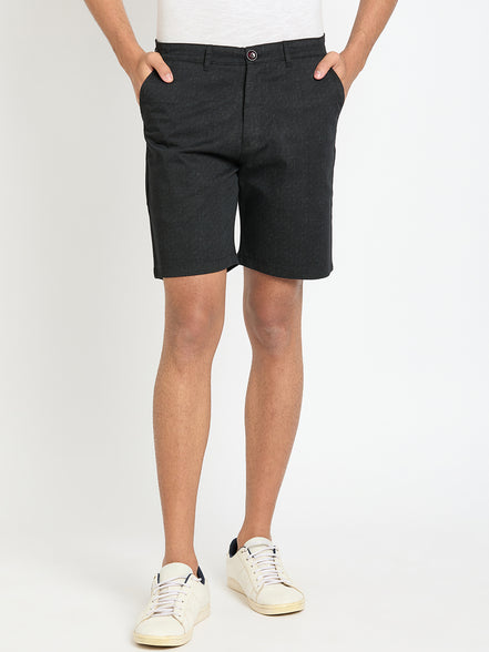 Black Printed Short