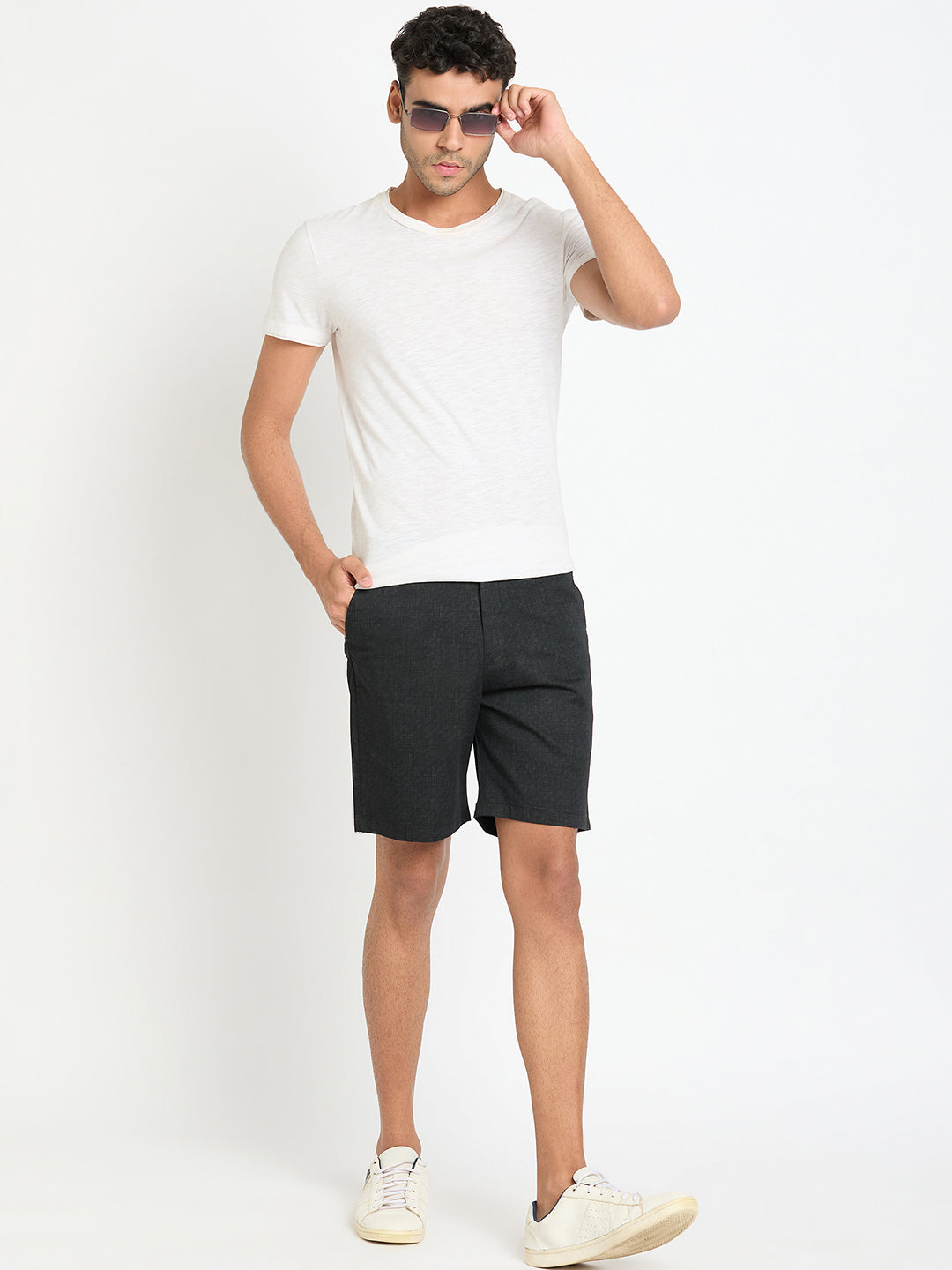 Black Printed Short