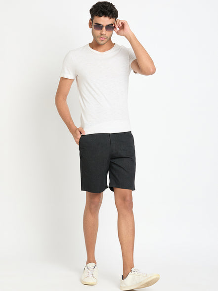 Black Printed Short