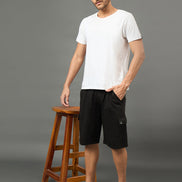 Club York Men Black Drawstring Short