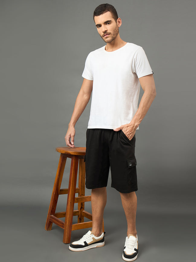 Club York Men Black Drawstring Short