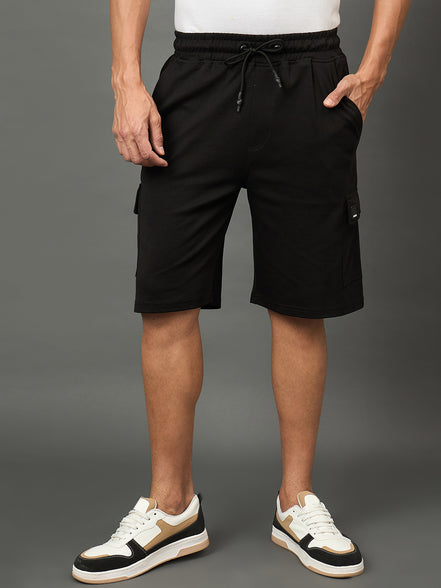 Club York Men Black Drawstring Short