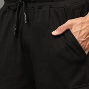 Club York Men Black Drawstring Short