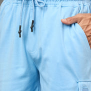 Club York Men Light Blue Drawstring Short