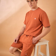 Men Rust Solid Regular Fit Short