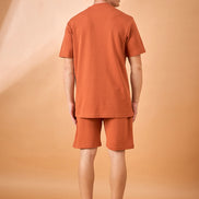 Men Rust Solid Regular Fit Short