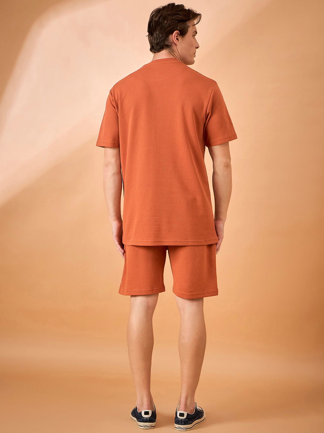 Men Rust Solid Regular Fit Short