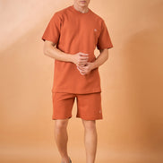 Men Rust Solid Regular Fit Short