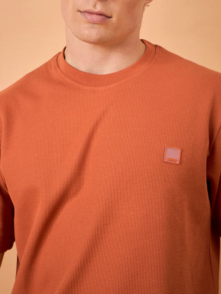 Men Rust Solid Regular Fit Short