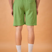 Men Green Solid Regular Fit Short
