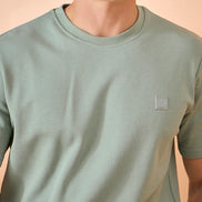 Men Light Green Solid Regular Fit Short