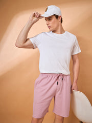 Men Light Onion Solid Regular Fit Short