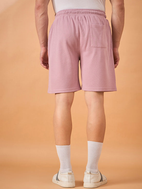Men Light Onion Solid Regular Fit Short