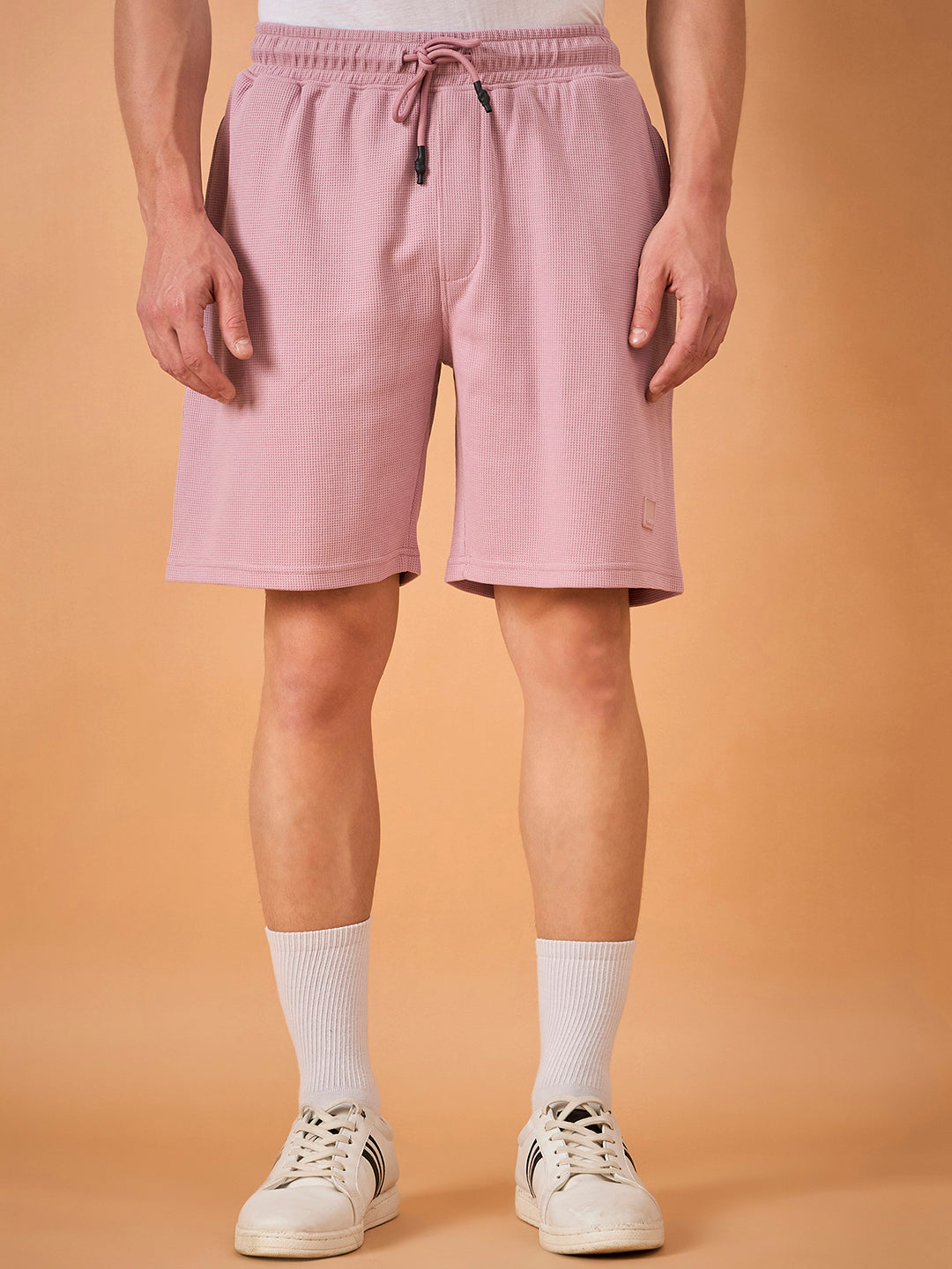 Men Light Onion Solid Regular Fit Short