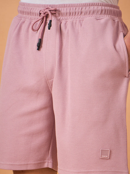 Men Light Onion Solid Regular Fit Short