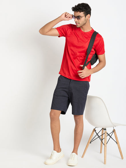 Navy Printed Short
