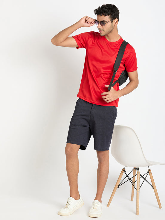 Navy Printed Short