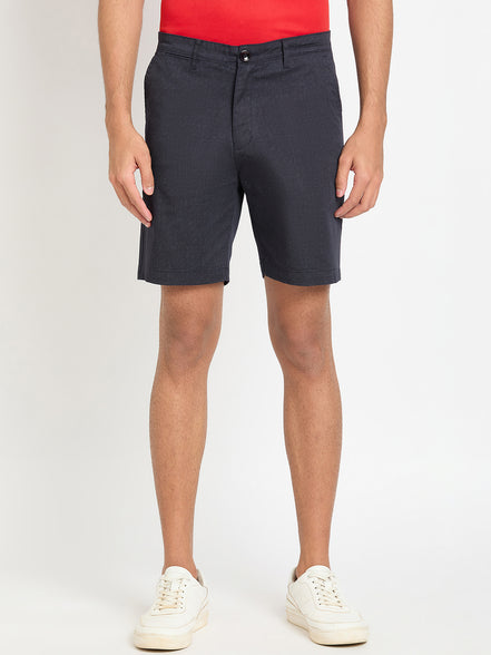 Navy Printed Short