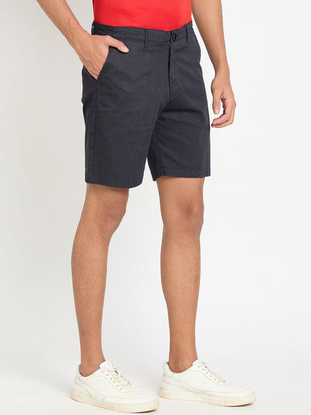 Navy Printed Short