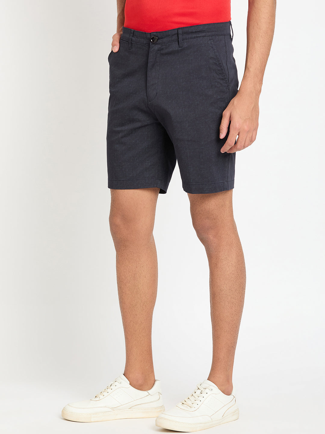 Navy Printed Short