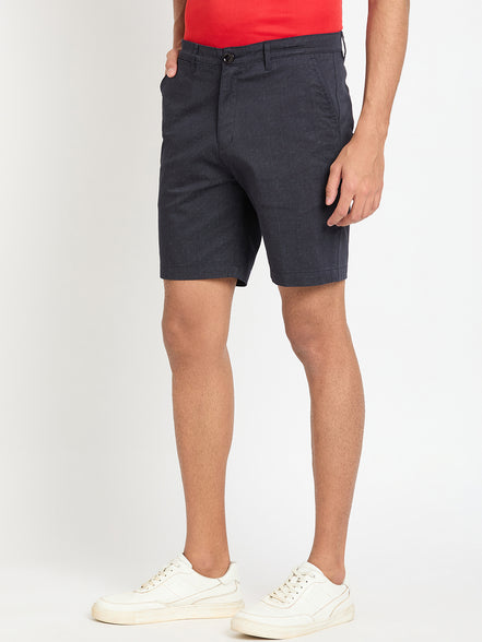 Navy Printed Short