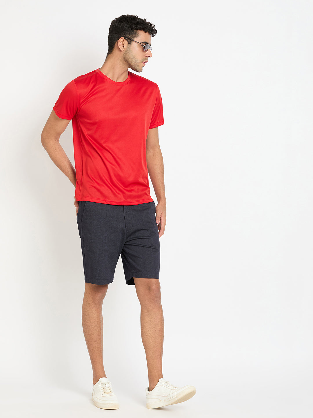 Navy Printed Short