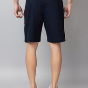 Navy Solid Woven Short