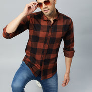 Brown Full Sleeve Casual Shirt