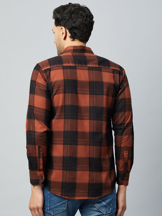 Brown Full Sleeve Casual Shirt
