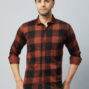 Brown Full Sleeve Casual Shirt