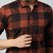 Brown Full Sleeve Casual Shirt