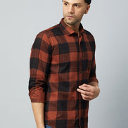 Brown Full Sleeve Casual Shirt