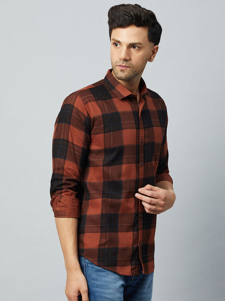 Brown Full Sleeve Casual Shirt