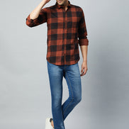 Brown Full Sleeve Casual Shirt