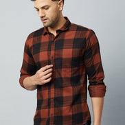 Brown Full Sleeve Casual Shirt