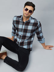 Purple Full Sleeve Check Shirt