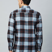 Purple Full Sleeve Check Shirt