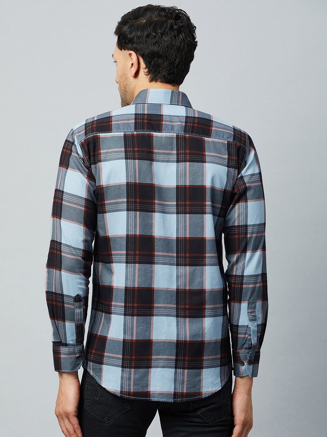 Purple Full Sleeve Check Shirt