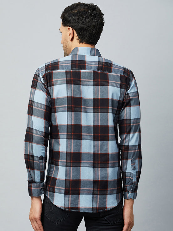 Purple Full Sleeve Check Shirt
