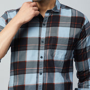 Purple Full Sleeve Check Shirt