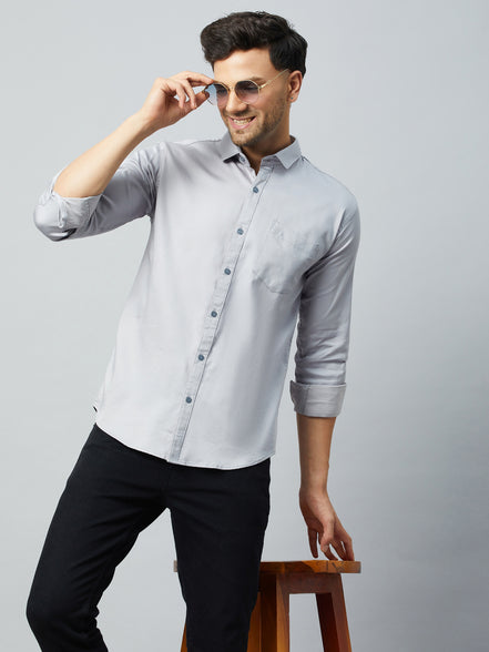 Grey Full Sleeve Casual Shirt