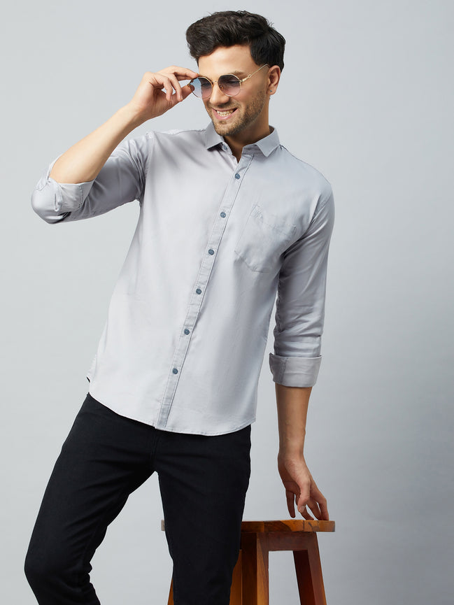 Grey Full Sleeve Casual Shirt