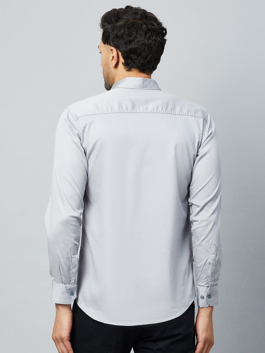 Grey Full Sleeve Casual Shirt